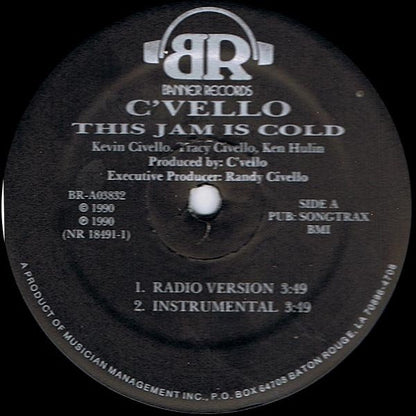 C'Vello : This Jam Is Cold (12")
