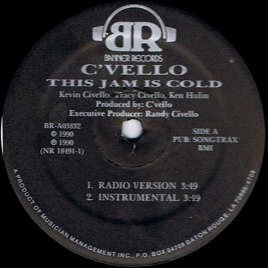 C'Vello : This Jam Is Cold (12")