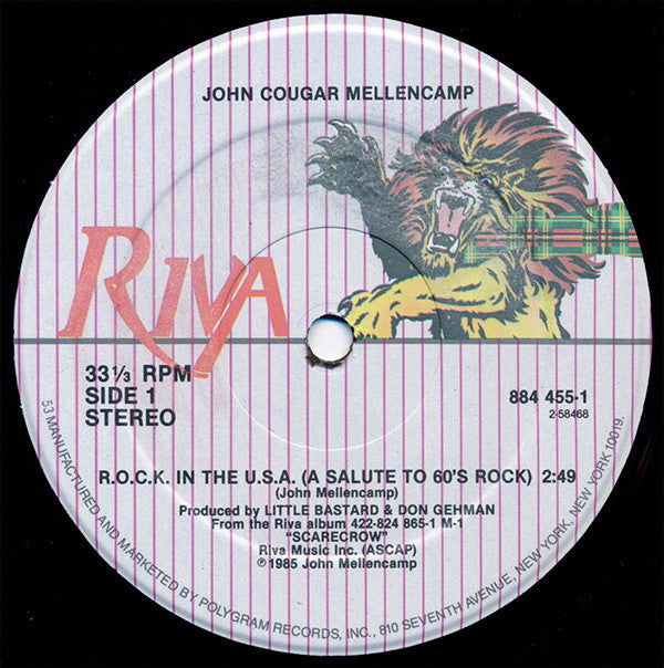 John Cougar Mellencamp : R.O.C.K. In The U.S.A. (12", Single)