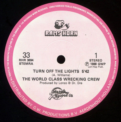 World Class Wreckin' Cru : Turn Off The Lights (12")
