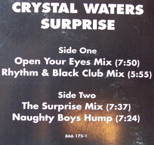 Crystal Waters : Surprise (12")
