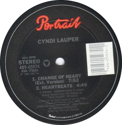 Cyndi Lauper : Change Of Heart (12", Single, Pit)