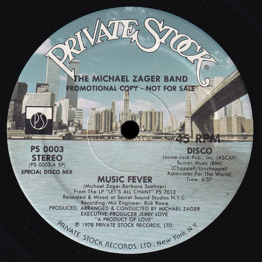 The Michael Zager Band : Music Fever (12")