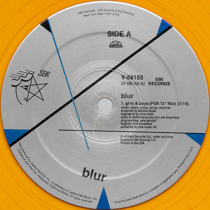 Blur : Girls & Boys (12", Maxi, Ltd, Ora)