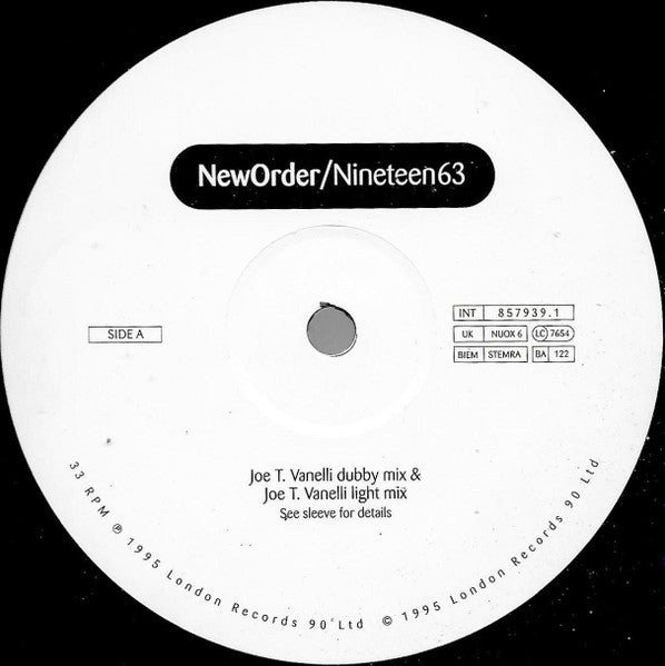 NewOrder* : Nineteen63 (12", Single)