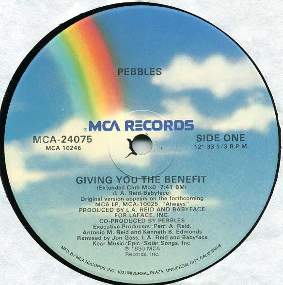 Pebbles : Giving You The Benefit (12", Single)