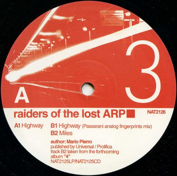 Raiders Of The Lost ARP : 3 (12")