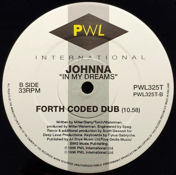 Johnna : In My Dreams (12")