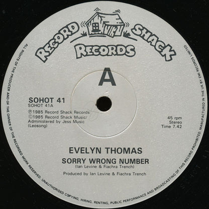 Evelyn Thomas : Sorry, Wrong Number (12")