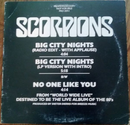 Scorpions : Big City Nights / No One Like You (12", Single, Promo)