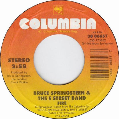 Bruce Springsteen & The E-Street Band : Fire (7", Single, Styrene)