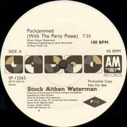 Stock, Aitken & Waterman : Packjammed (With The Party Posse) (12", Promo)