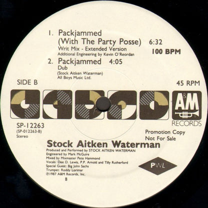 Stock, Aitken & Waterman : Packjammed (With The Party Posse) (12", Promo)