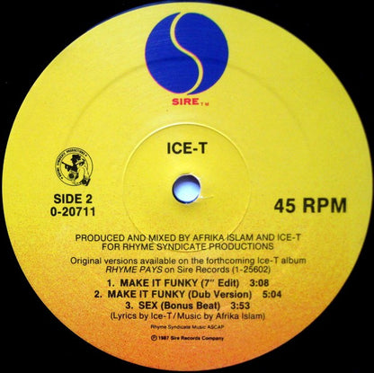 Ice-T : Make It Funky (12", Maxi)