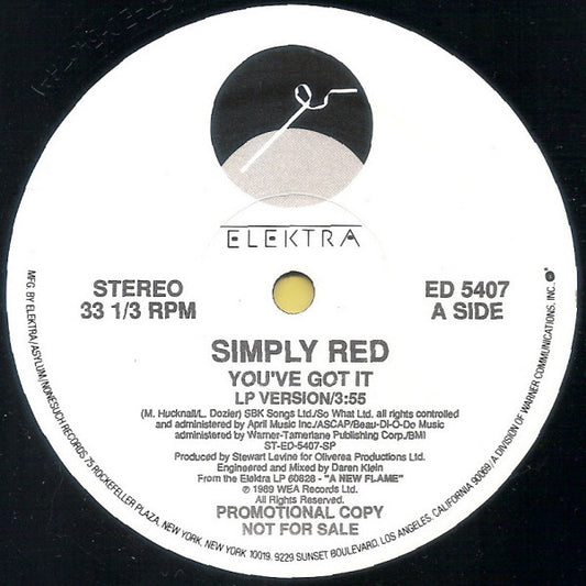 Simply Red : You've Got It (12", Single, Promo, SP )
