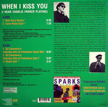 Sparks : When I Kiss You (I Hear Charlie Parker Playing) (12")