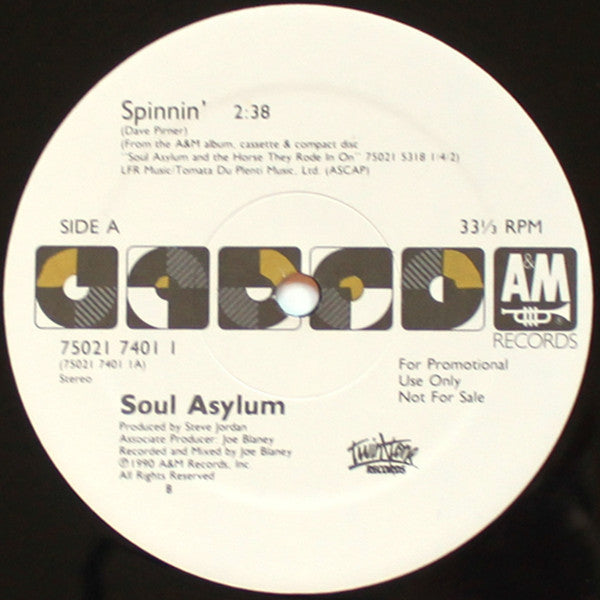 Soul Asylum (2) : Spinnin' / All The King's Friends (12", Promo)
