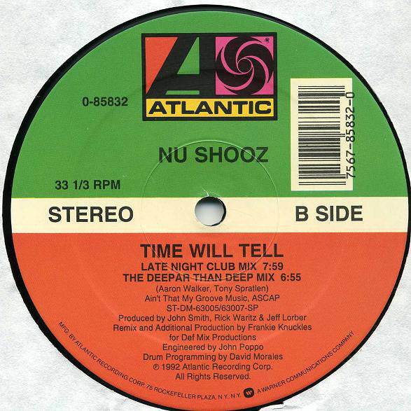 Nu Shooz : Time Will Tell (12")