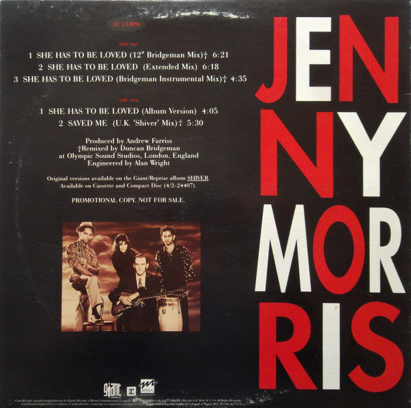 Jenny Morris : She Has To Be Loved (12", Single, Promo)