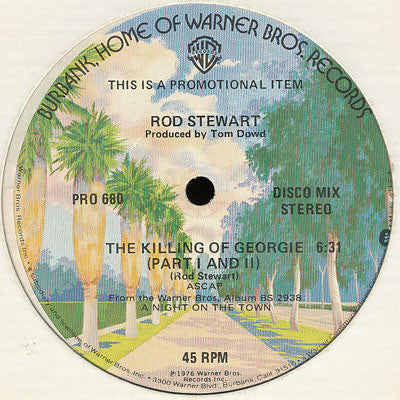 Rod Stewart : The Killing Of Georgie (Part I And II) (12", Single, Promo)