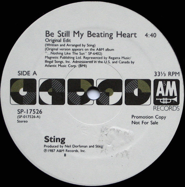 Sting : Be Still My Beating Heart (12", Single, Promo)