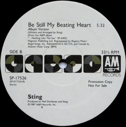 Sting : Be Still My Beating Heart (12", Single, Promo)