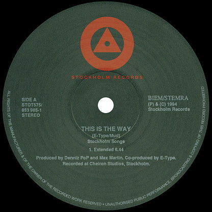 E-Type : This Is The Way (12")