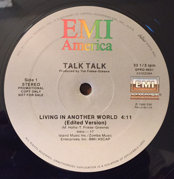 Talk Talk : Living In Another World (12", Single, Promo)