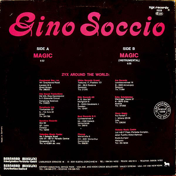 Gino Soccio : Magic (12")