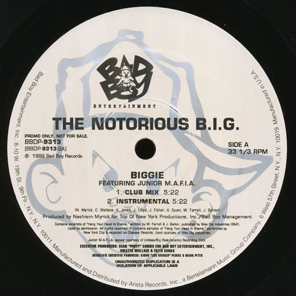 The Notorious B.I.G.* : Biggie (12", Promo)