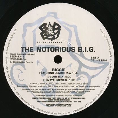 The Notorious B.I.G.* : Biggie (12", Promo)