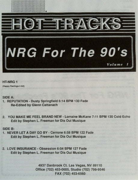 Various : NRG For The 90's Volume 1 (12", Promo)