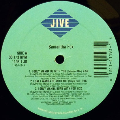 Samantha Fox : I Only Wanna Be With You (12")
