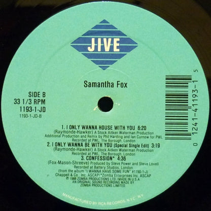 Samantha Fox : I Only Wanna Be With You (12")