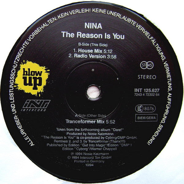 Nina (3) : The Reason Is You (12")