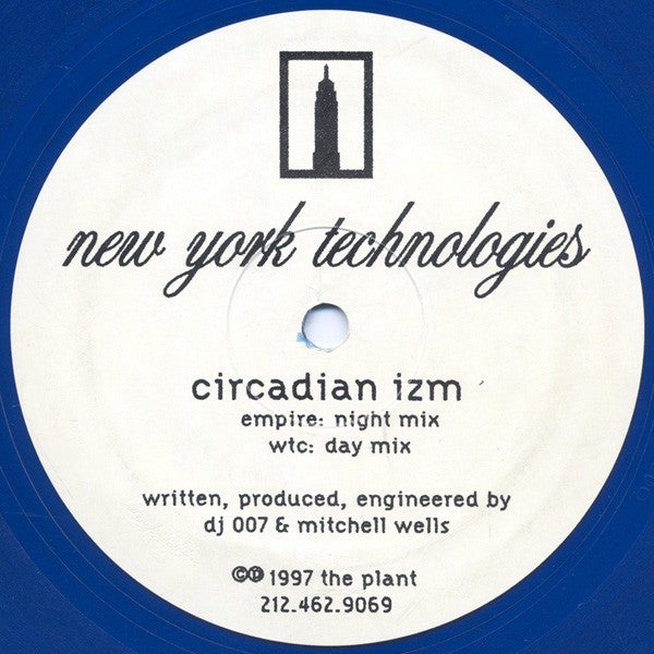 New York Technologies : Circadian Izm (10", Blu)