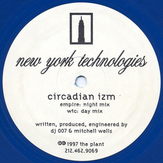 New York Technologies : Circadian Izm (10", Blu)