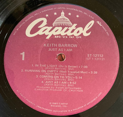 Keith Barrow : Just As I Am (LP, Album)