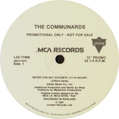 The Communards : Never Can Say Goodbye (12", Promo)