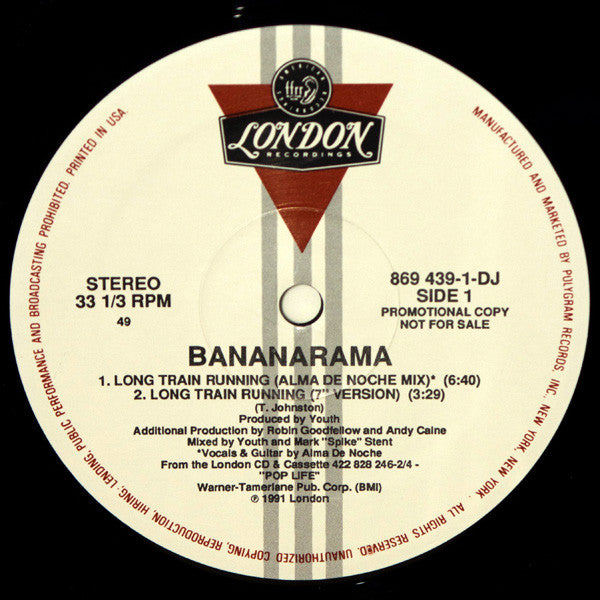 Bananarama : Long Train Running (12", Promo)