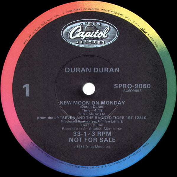 Duran Duran : New Moon On Monday (12", Single, Promo)