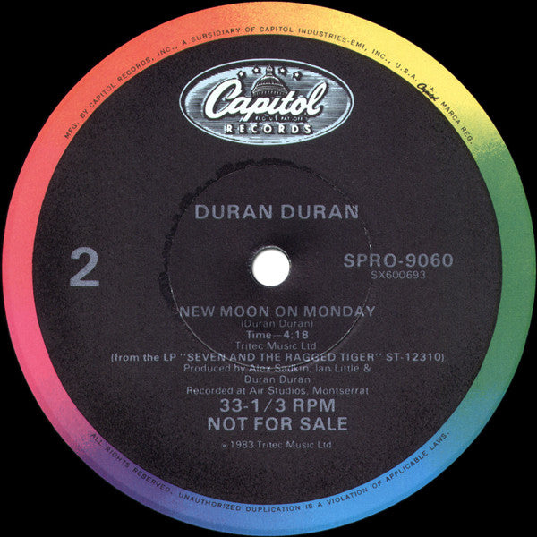 Duran Duran : New Moon On Monday (12", Single, Promo)