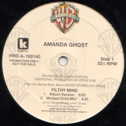 Amanda Ghost : Filthy Mind (12", Promo)