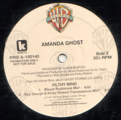 Amanda Ghost : Filthy Mind (12", Promo)