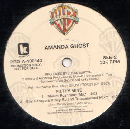 Amanda Ghost : Filthy Mind (12", Promo)