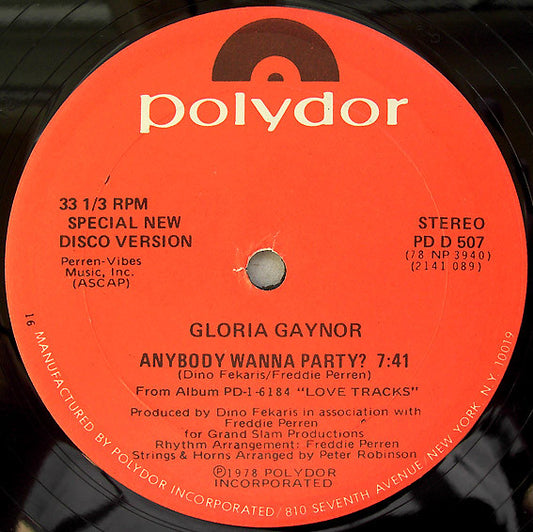 Gloria Gaynor : Anybody Wanna Party? (12", 16 )