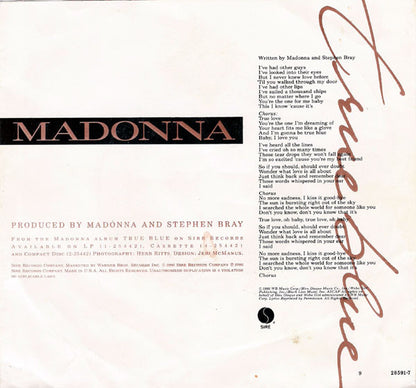 Madonna : True Blue (7", Single, Ltd, Tra)