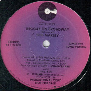 Bob Marley : Reggae On Broadway (12", Single, Promo)