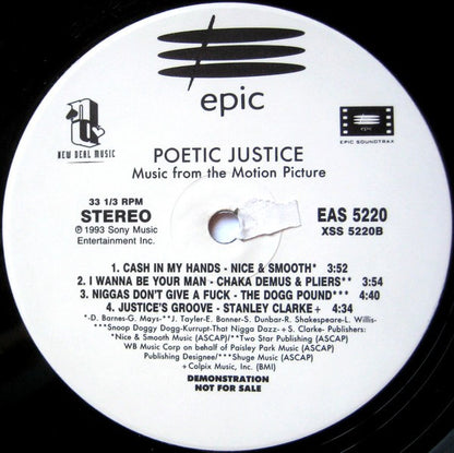 Various : Poetic Justice (Music From The Motion Picture) (LP, Comp, Promo)