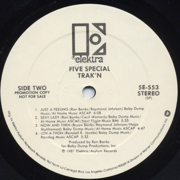 Five Special : Trak'n (LP, Album, Promo)